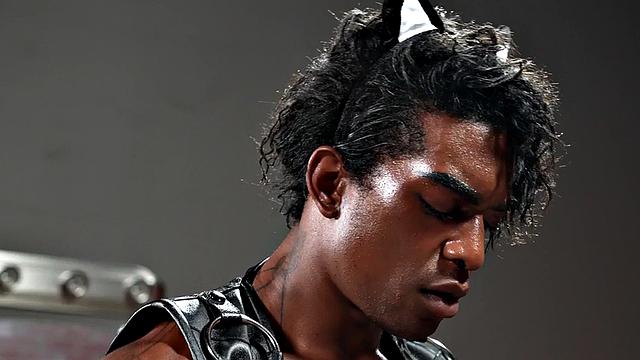 IR fisted gay fucked in cosplay by barebacking Black BF