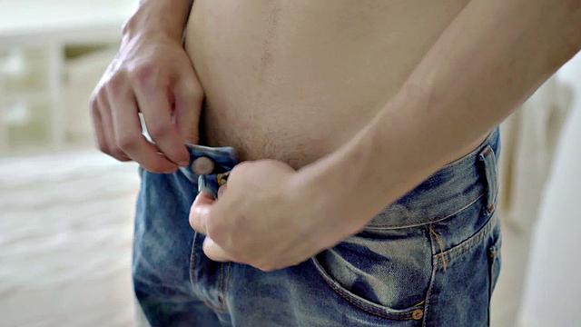 Handsome twink jerks and cums during solo session