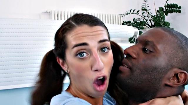 Facialized petite French teen with big black cock