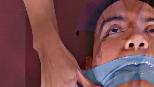 Femdom busty masseuse babe gives mean HJ after massage