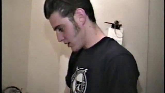 This scene effectively creates the illusion of sneaking up on a dude jacking off. Donatello spreads his porn magazine on the washer and gets down to business.