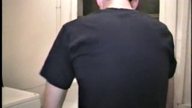 This scene effectively creates the illusion of sneaking up on a dude jacking off. Donatello spreads his porn magazine on the washer and gets down to business.