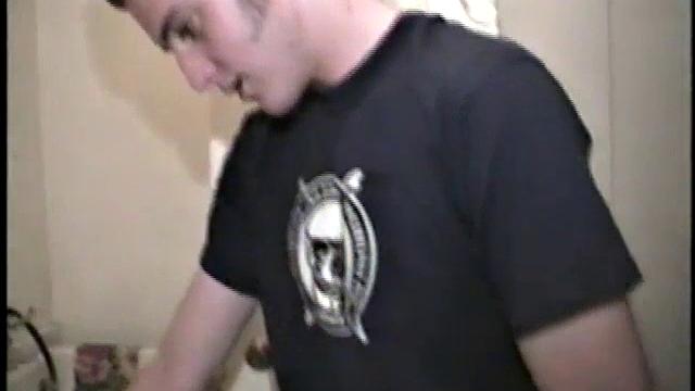 This scene effectively creates the illusion of sneaking up on a dude jacking off. Donatello spreads his porn magazine on the washer and gets down to business.