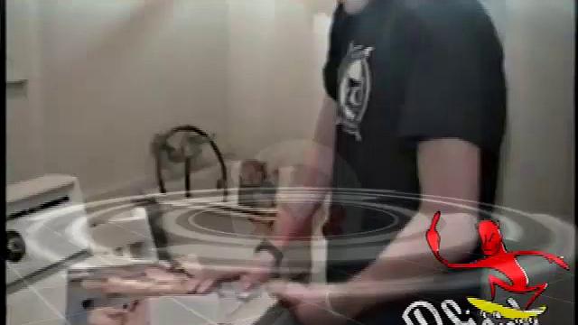 This scene effectively creates the illusion of sneaking up on a dude jacking off. Donatello spreads his porn magazine on the washer and gets down to business.