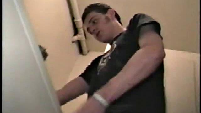 This scene effectively creates the illusion of sneaking up on a dude jacking off. Donatello spreads his porn magazine on the washer and gets down to business.