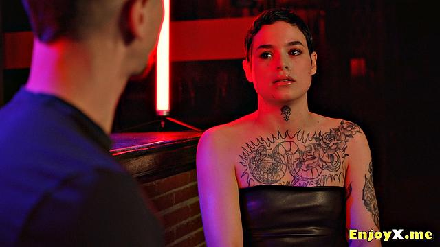 Saba, a shy submissive, enjoys rough orgy with strangers in BDSM.