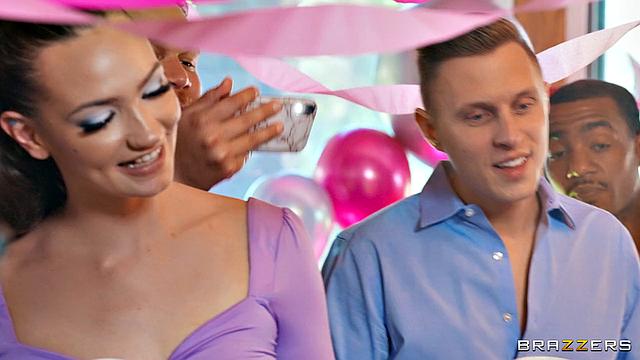 Lily's Amazing Birthday Gangbang