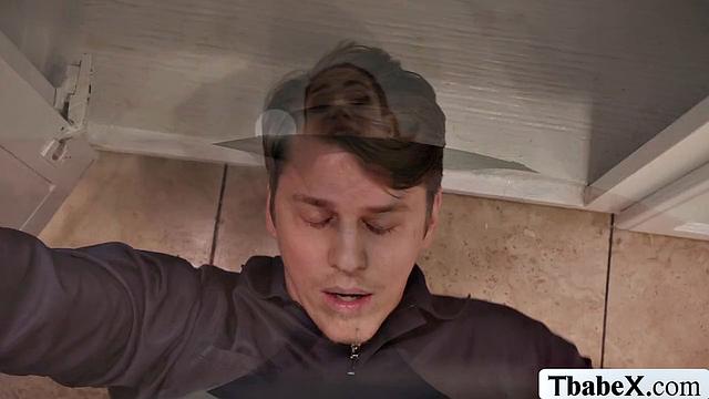 Plumber fucks the ass of transwoman real estate agent