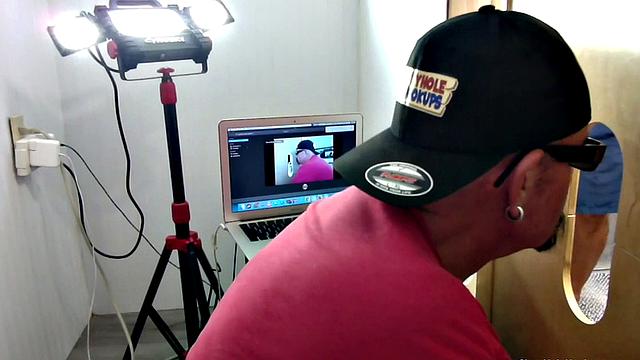 Hung Stud Takes Gloryhole Deep Throat