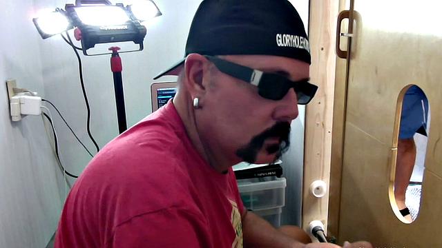 Hung Stud Takes Gloryhole Deep Throat