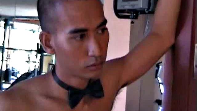 Horny Asian stud buttfucking lucky lover