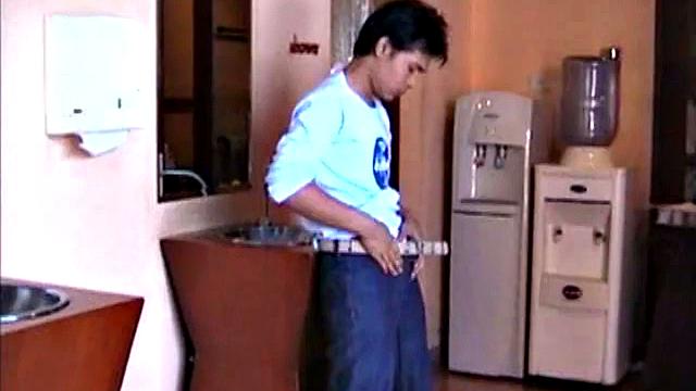 Horny Asian stud buttfucking lucky lover