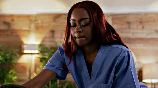 GIRLSWAY - Redhead Masseuse Destiny Focuses On Gorgeous Mira, Ana Foxxx & August Skye's Bubble Butts