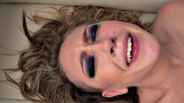 Blonde MILF with a big ass licks and rides hard cock in high heels