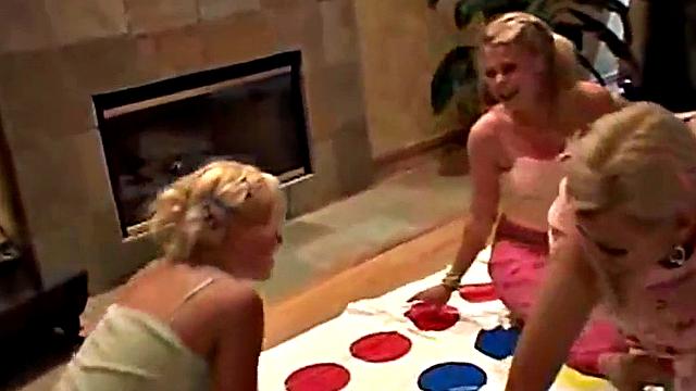 Teen pyjama party get naked together