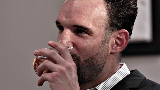 Natural Cherry of the Month Spencer Bradley Strips for Alex Before A Hot Blowjob