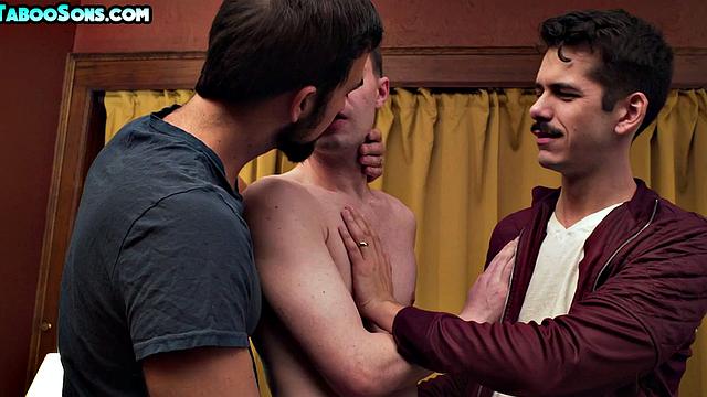 Taboo twink rimmed and barebacked in 3way