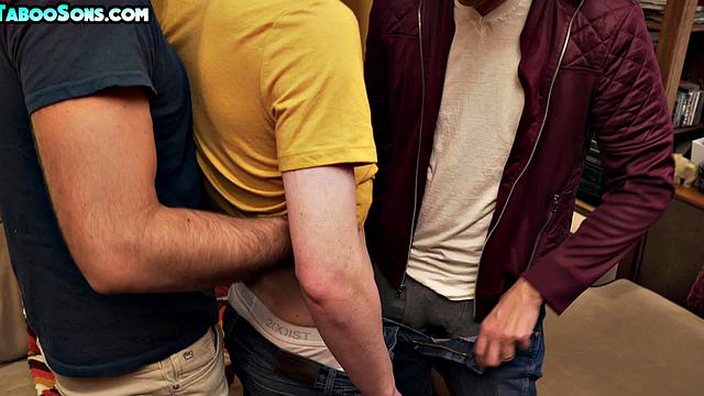 Taboo twink rimmed and barebacked in 3way