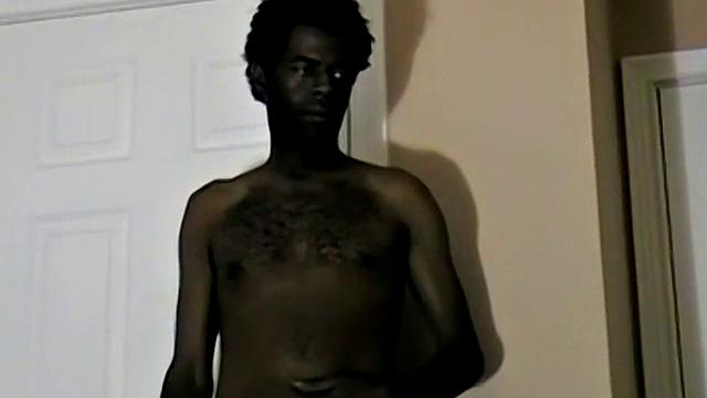 Hung Black Gay Jay Strokes Himself