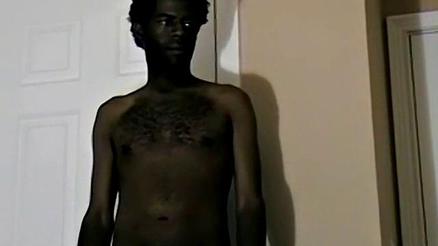 Hung Black Gay Jay Strokes Himself