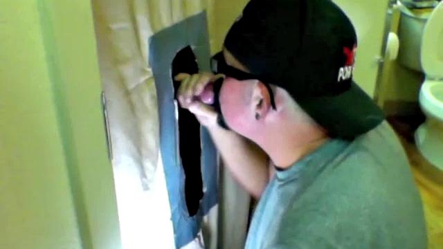 Black Cock Loves Gloryhole Blowjob