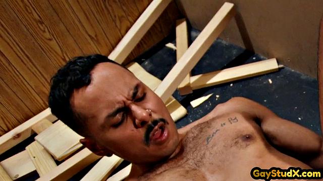 Crazy dom dude fucks sub in gloryhole