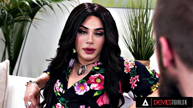 DEVILS TGIRLS - Gorgeous Trans Ariel Demure Gets Tight Ass Plumbed By A Big Dick