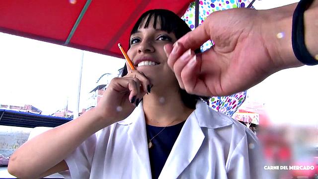 Latina gets fucked & facial