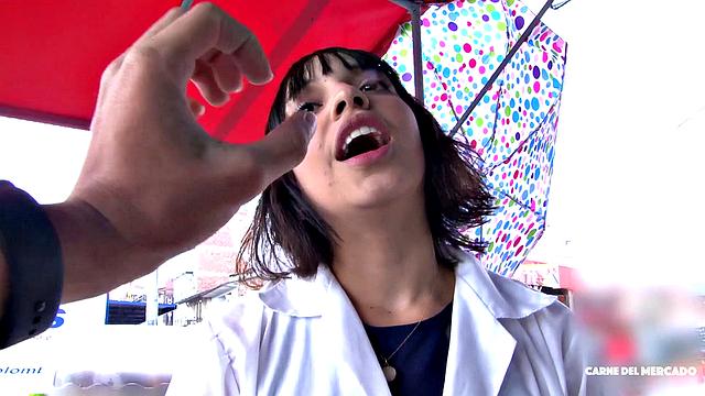 Latina gets fucked & facial