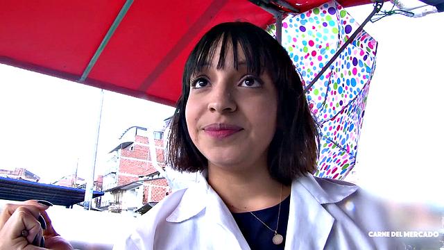 Latina gets fucked & facial