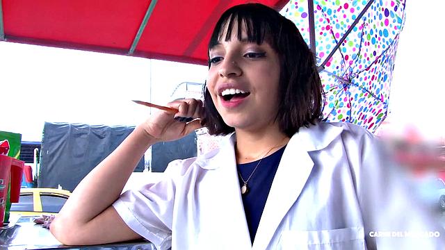 Latina gets fucked & facial