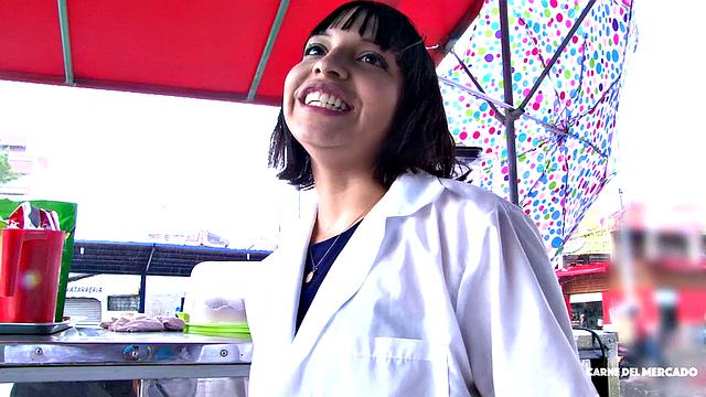 Latina gets fucked & facial