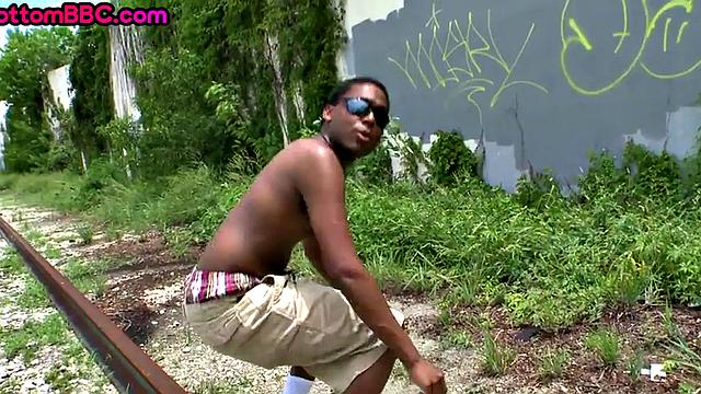 Real ebony thug picked up and public fucked outdoors