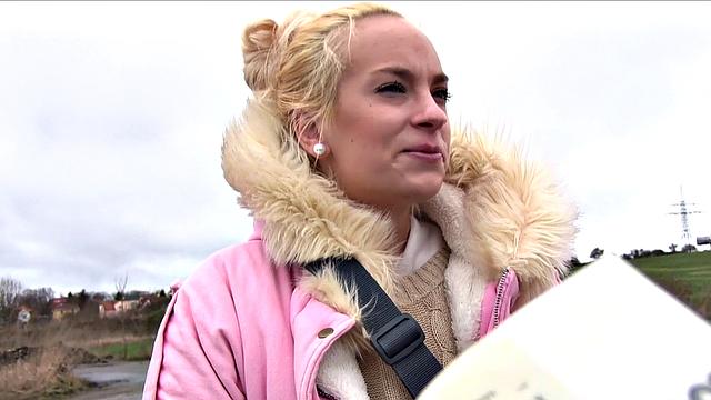 Blonde Gets Fucked in a Car