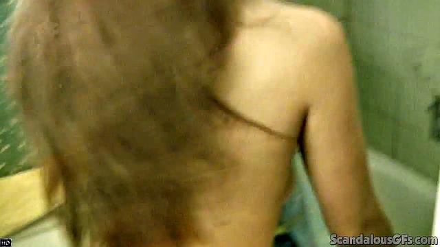 Brunette babe takes cock in her tight pussy