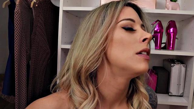 Busty MILF pussyfucks cocksucking GF and cums on her