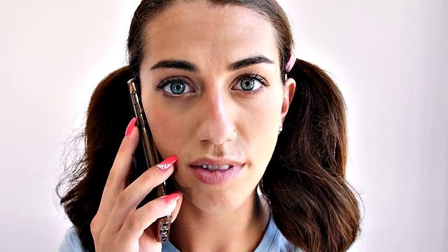 Petite babe fucking in interracial duo before sucking