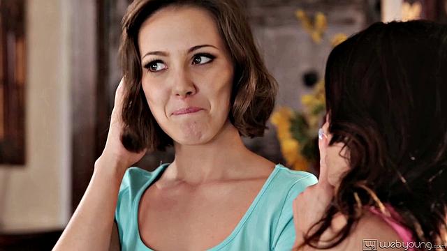 Grounded Megan Rain Breaks Promise & Sneaks Jenna Sativa Over For Passionate Sex