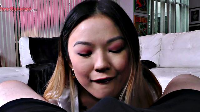 21yo Asian spoils POV cock with her greedy mouth