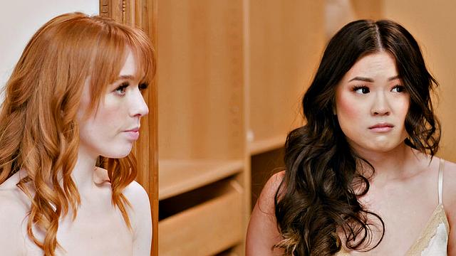 GIRLSWAY - Petite Redhead Madi Collins & Mistress Lulu Chu Have SQUIRT FEST With Whitney Wright