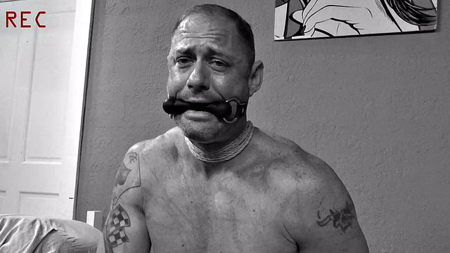 BDSM divine torments sub tied up cock with rope