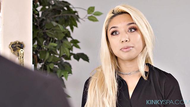 Gia Dibella shows a walk-in customer what Kinky Spa is all about
