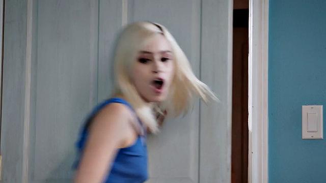 Cute tiny stepdaughter gets doggystyled by her stepdaddy