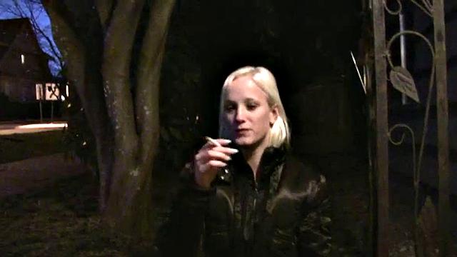 Amateur gives footjob to hard cock in POV