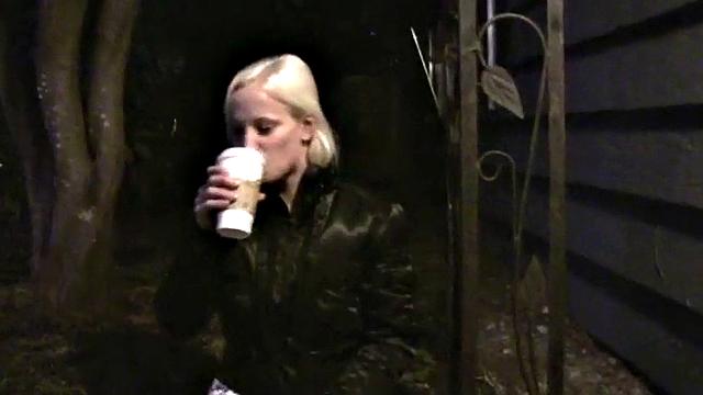 Amateur gives footjob to hard cock in POV