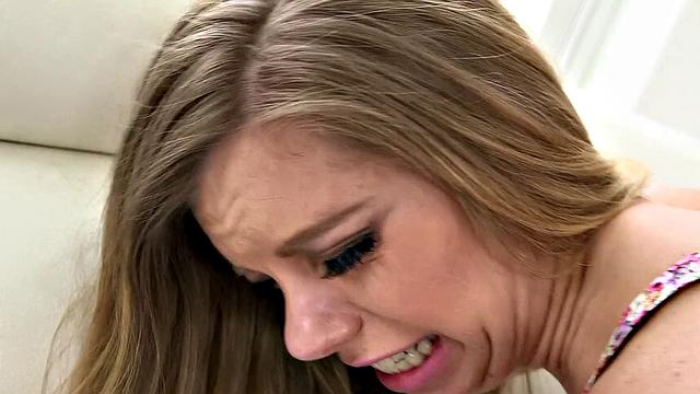 Naughty Brown-haired Babe in High Heels Masturbates and Fucks in reverse cowgirl pose