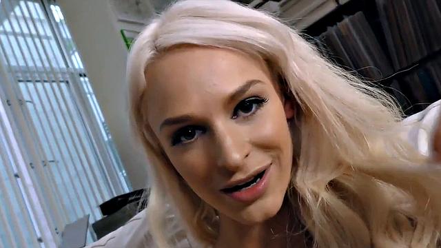 Skinny tattooed babe sucks in amateur POV action