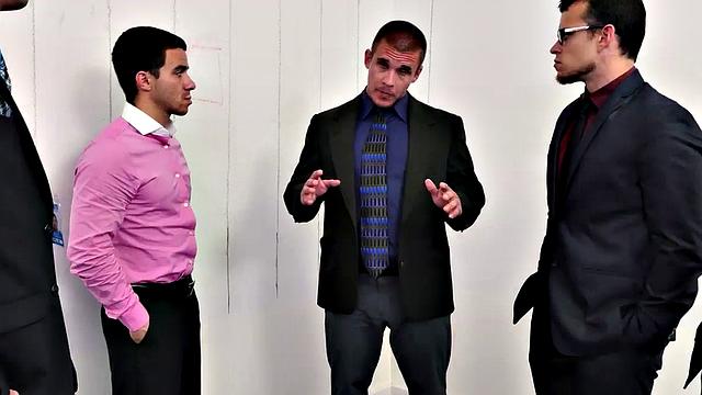 Horny boss ruthlessly pounds hairy ass of his employee in the office