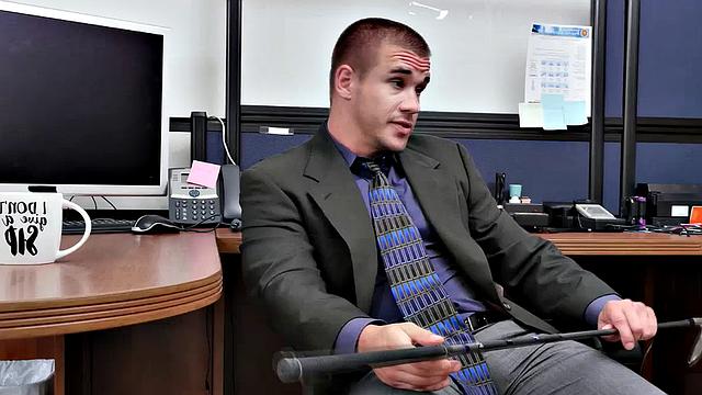 Horny boss ruthlessly pounds hairy ass of his employee in the office