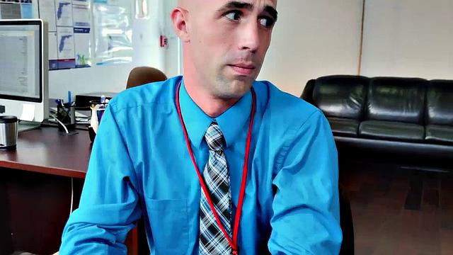 Horny boss ruthlessly pounds hairy ass of his employee in the office